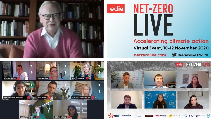 Lord Deben (top left) provided the opening keynote speech from his home in London